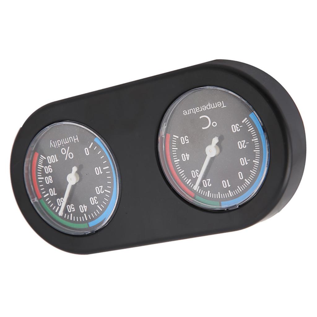 Mini Analog Temperature Humidity Meter Round Shape Thermometer Hygrometer for Reptile Tank