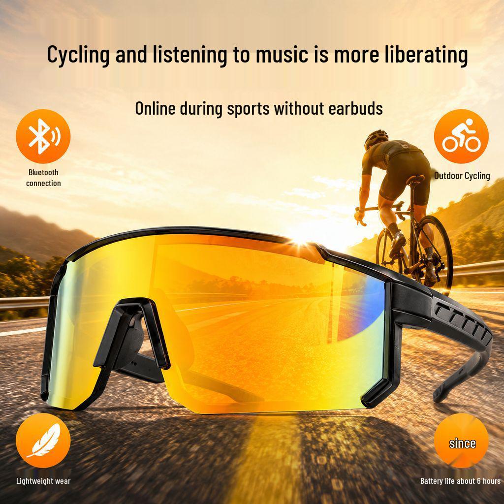 QY-Pro1 Smarte Outdoor-Radsportbrille mit UV-Schutz, Musik- und Anruffunktionen für Wandern, Skifahren und Angeln