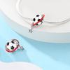 Fotbollsserie Berlocker Koppar Tröjor Fotboll Sport Pärlor Hängen Passar Original Armband Halsband Gör-det-själv Smycken Examenspresent