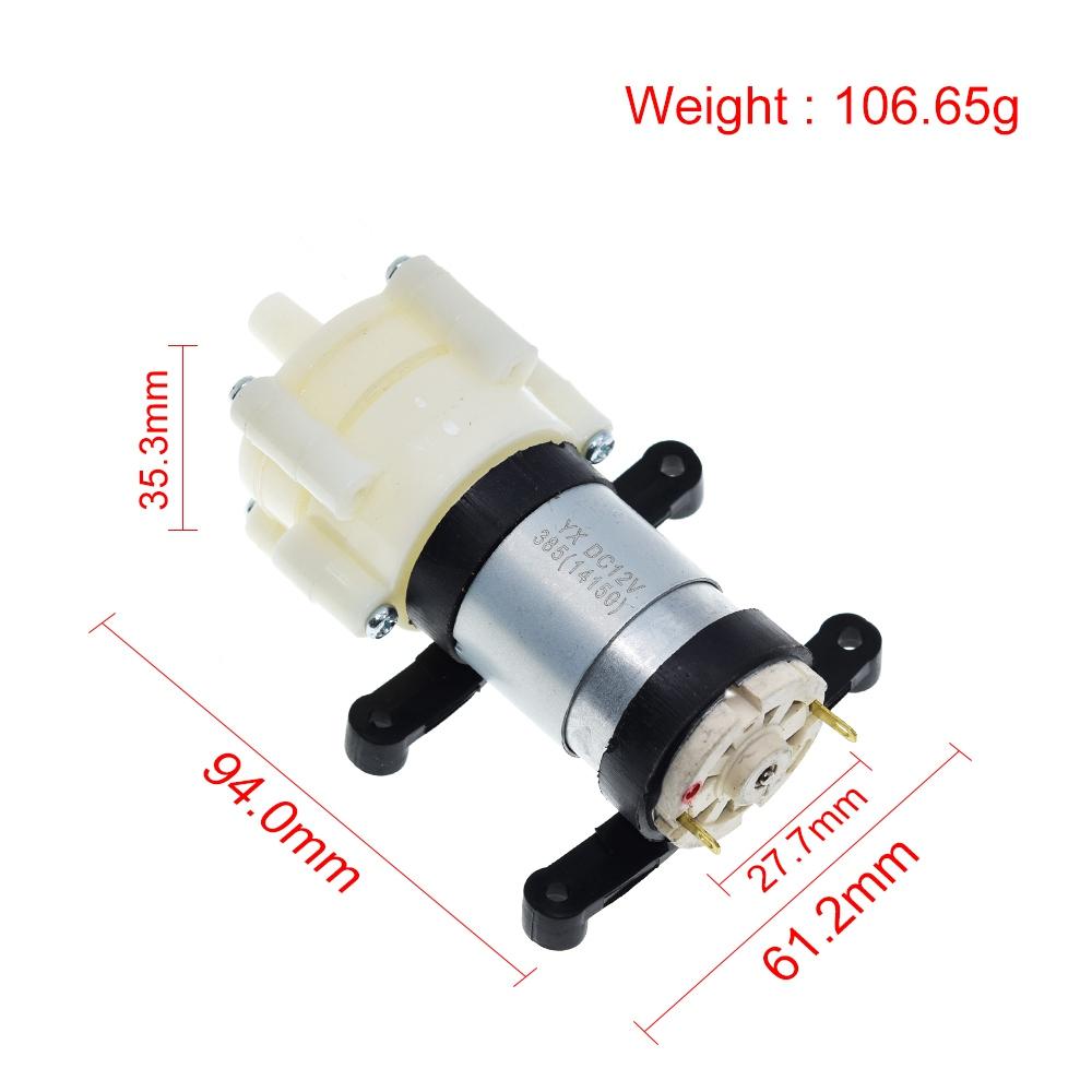 TZT DC6-12V R385 Aquarium Fish Tank Round Water Air DC Diaphragm Pump Aquarium Air Pumps Accessories