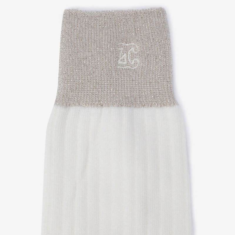 ZOOC Rib Embroidered Logo Socks IV_Z252PHN003