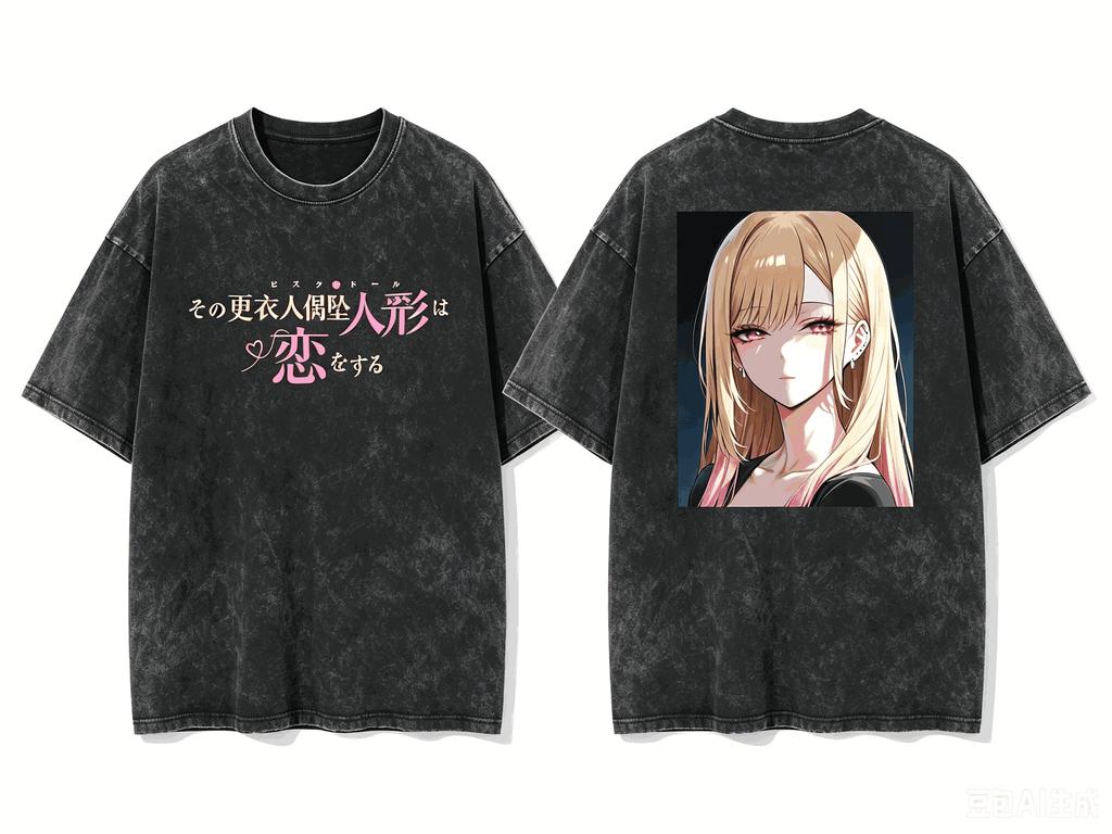 Marin Kitagawa My Dress-Up Darling Double Sided Printed Crew Neck Short Sleeve T-shirt