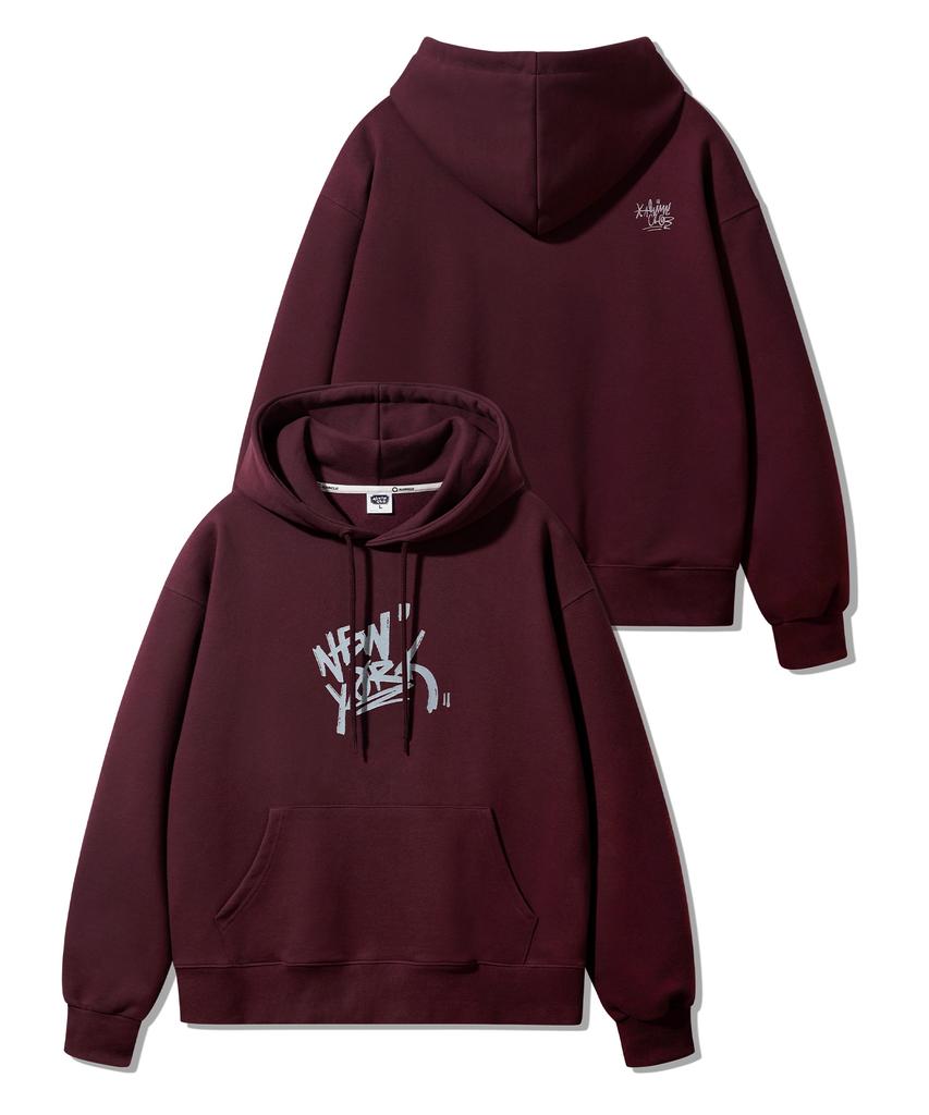 Newyork Silicon Print Oversized Hoodie Avh305 (4 Colors)