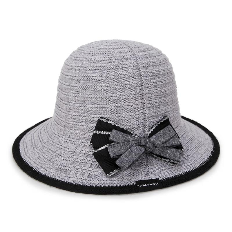 Женская складная дышащая шляпа от солнца с бантом