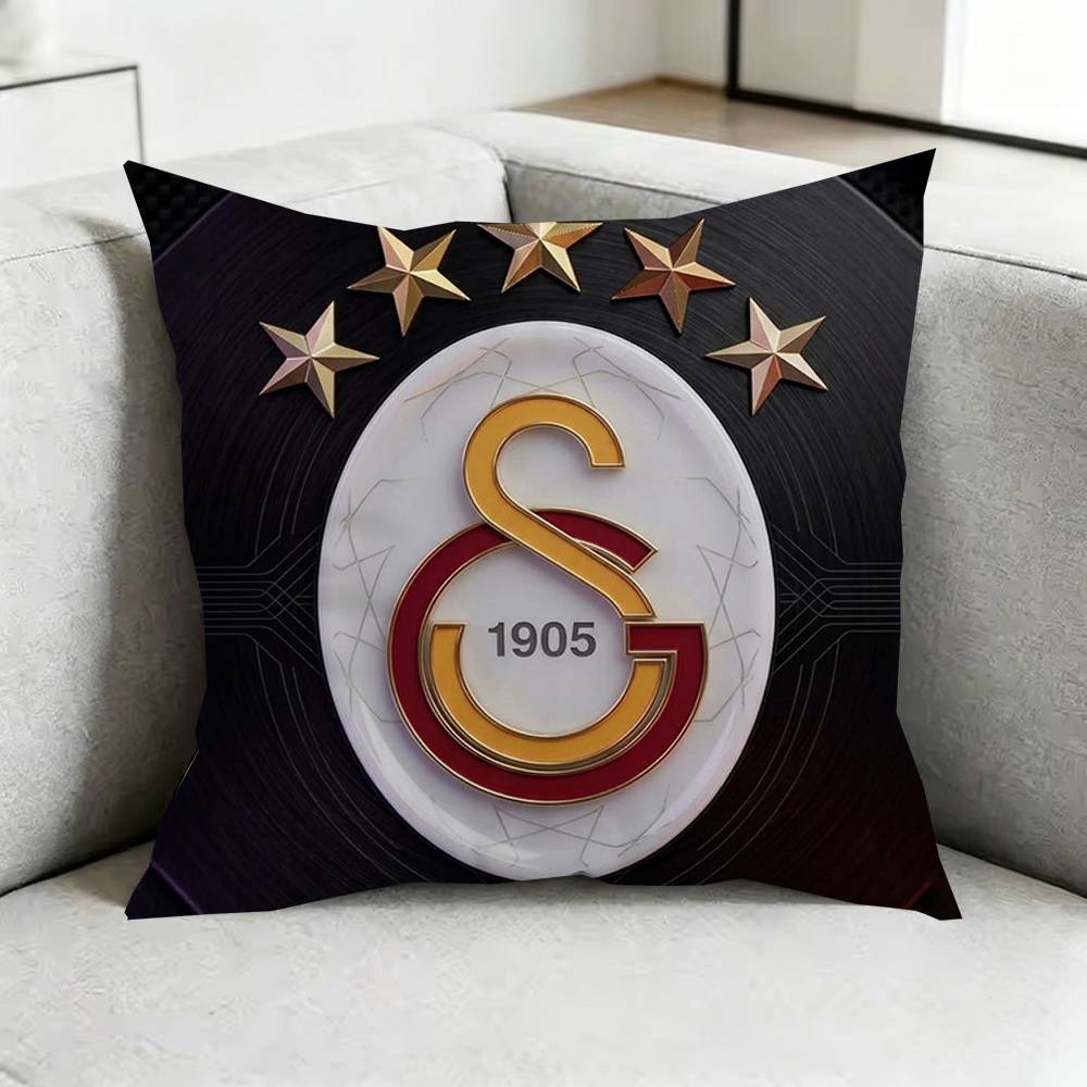 Galatasaray SK s Logo Quadratisch Beidseitig bedruckt Kissenbezug Schlafzimmer Nachttischkissen Sofakissenbezug Geschenk
