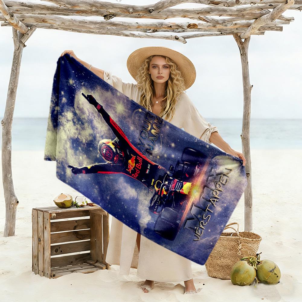 Oracle Bull Customized Name Beach Towel Super Soft Microfiber Quickdry Fabric Perfect for Traveling Yoga Camping and Swimming
