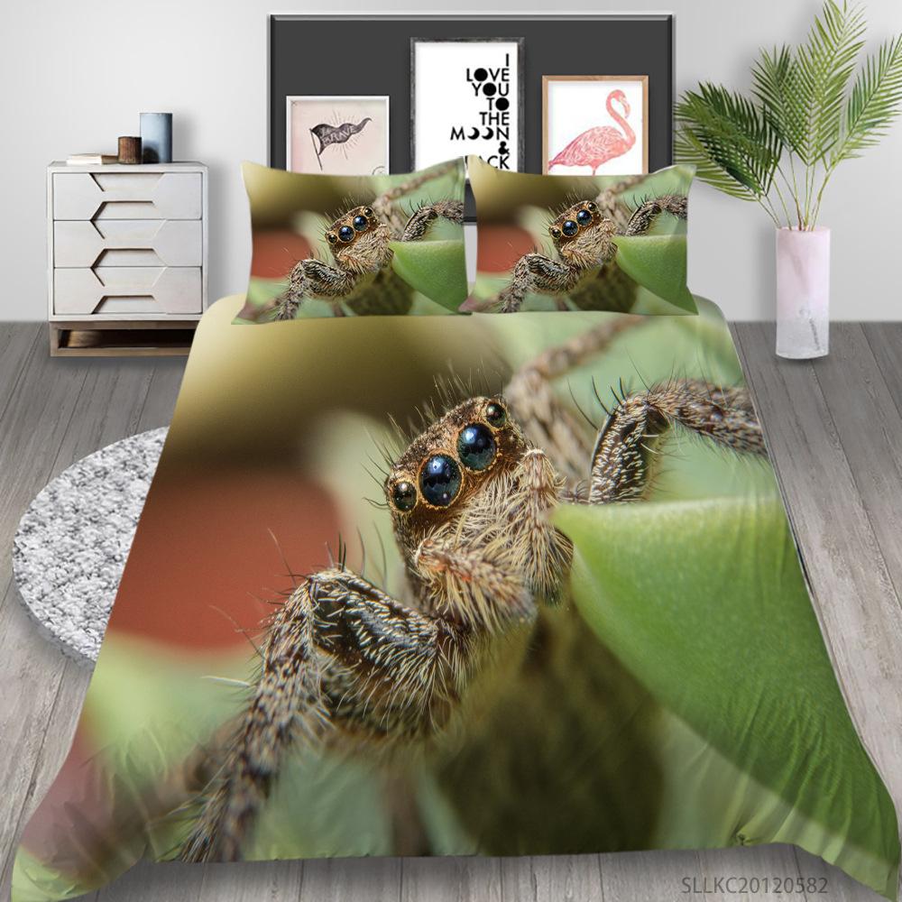 Insect Series Quilt Cover Pillowcase Two Or Three-Piece Set 3D Digital Printing Polyester