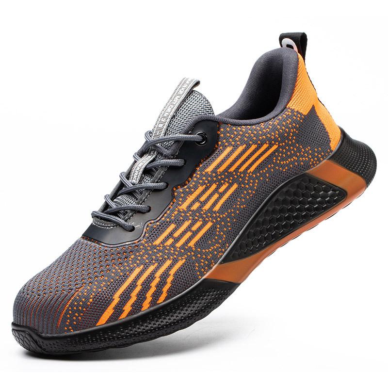 

Holfredterse Plus Большие размеры 39-47 Неразрушимые Черные Синие Оранжевые Мужские Рабочие Ботинки со Стальным Носком Противоударные Ботинки 1688-619 44