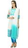 Atasi Women'S White And Blue Straight Salwar Kameez With Dupatta Suit Sets