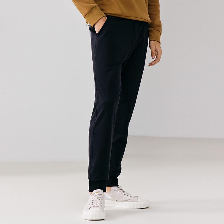 New FILA Knitted Sweatpants Men's Jet Black F11M132656F-BK