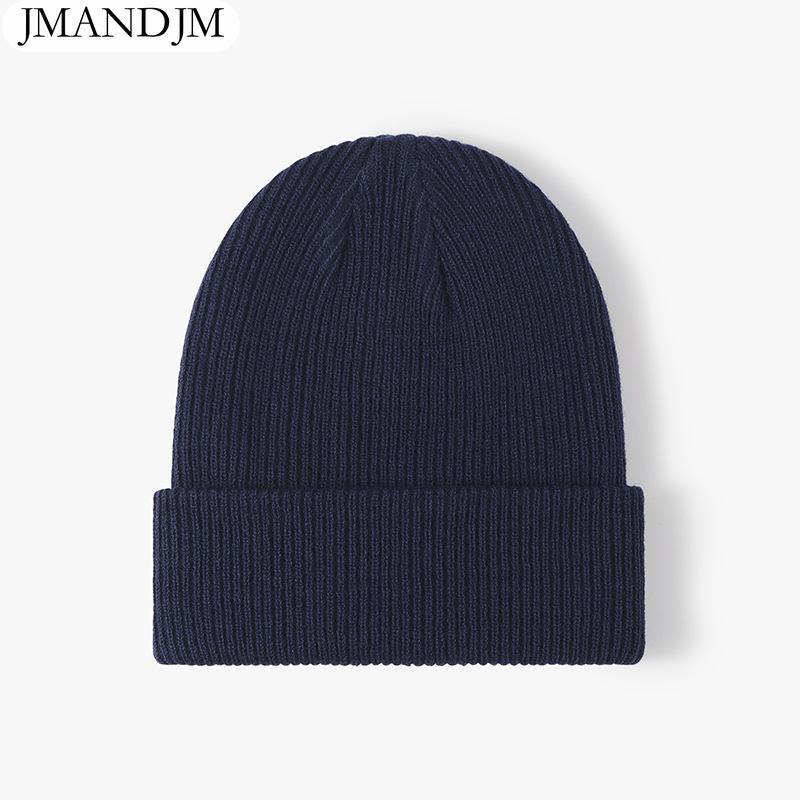 Disponibile Cappello a cuffia doppio ispessito caldo autunno e inverno cappello lavorato a maglia da donna semplice da uomo