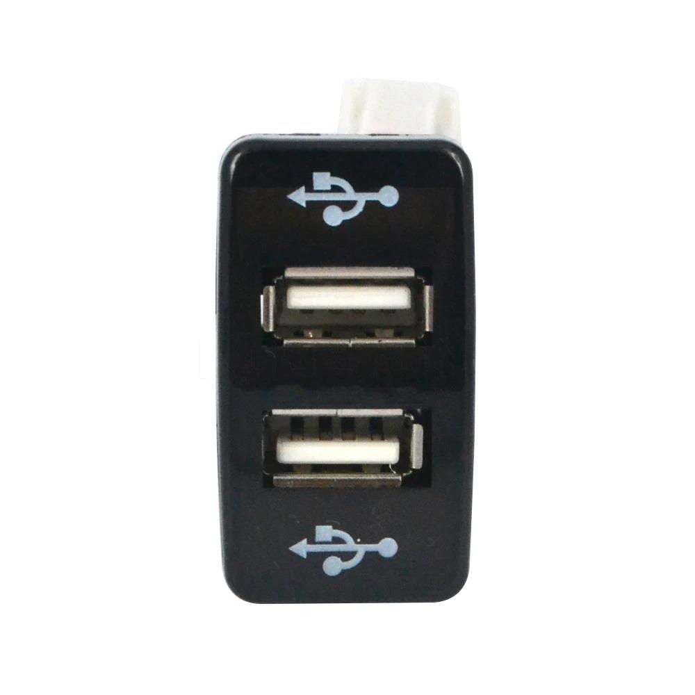40x20MM Dual USB Outlet 3.1A Car Charger Socket 2 Port Auto Power Adapter for Toyota Tacoma Land Cruiser Tundra Prado 120