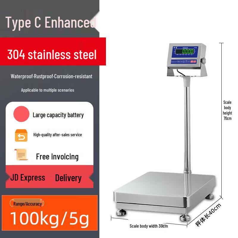 HaoZhan Stainless Steel Waterproof Platform Scale (CN version)