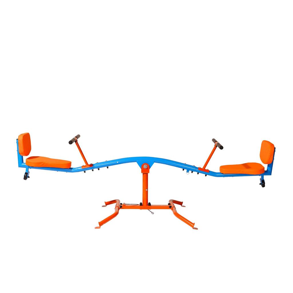VEVOR Kids Seesaw, 136 Kg Load Capacity, Sit and Spin Teeter Totter with Easy-Grip Handles, Kids Outdoor Playground Equipment, Outside Toys