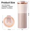 SANTECO 500ml Stainless Steel Vacuum Insulated Tumbler with Keeps Hot or Coffee Water Outdoor Light Pink Wide-Mouth Lid, Cold, Cup, Bottle, Mug, Car,