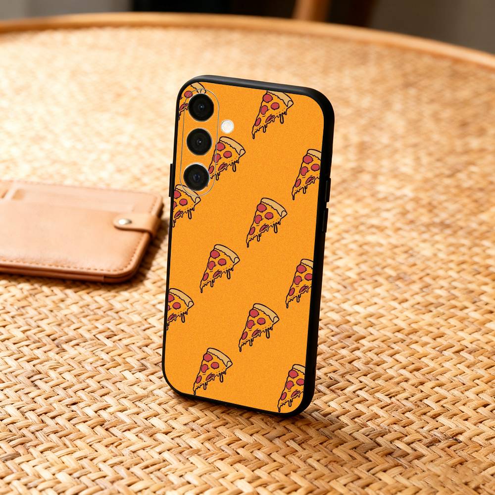 Leckeres P-Pizza C-Käse Handyhülle Für Samsung A73,72,71,53,52,51,22,91,80, Weiche Schwarze Hülle