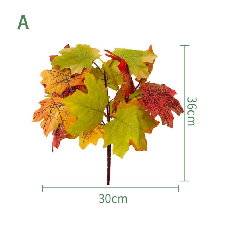 Artificial Maple Leaf Shrubs Simulation Fake Autumn Plants For Halloween Thanksgiving Home