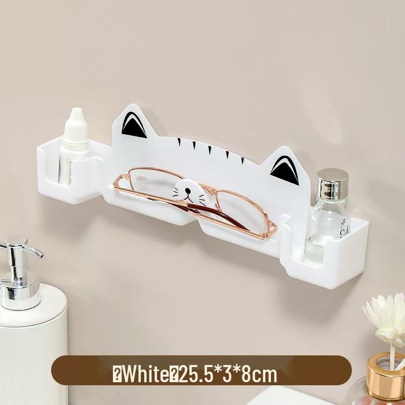 Wall-Mounted No-Drill Glasses Display Shelf for Sunglasses & Myopia Glasses