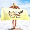 Cute Cat Beach Towel Absorbent Oversized Quick Dry Sand Free Lightweight Bath Towel Microfiber Summer Pool Towel for Kids Adults