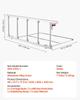Foldable Bed Rail for Elderly, 122 cm Bedside Assist Rail with Fixing Strap, Adjustable Height Pipe Bedside Cane, High-Strength Metal Senior Bed Bar,