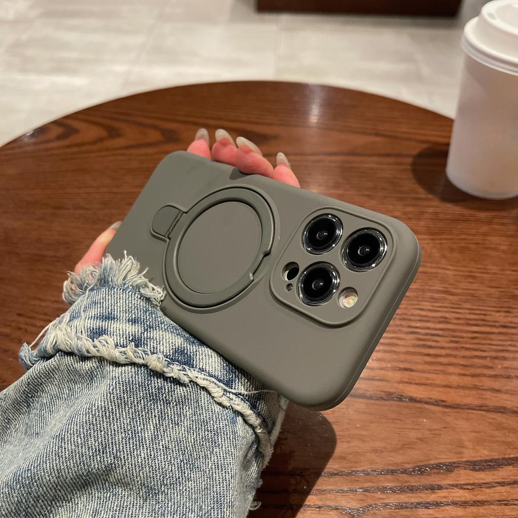 Pure Liquid Silicone Case for Apple iPhone 17 Pro Max - Soft Shockproof with Magnetic Holder Full Cover On iPhone 16/15/14/13/12/11/Pro/Plus/ProMax