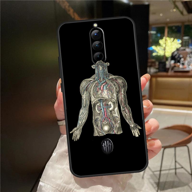 Human Anatomy Case For ZTE Nubia Red Magic 11 10 9 8 8S 9S 10S Pro Plus 6 7 6S 7S For RedMagic 10 Air Cover