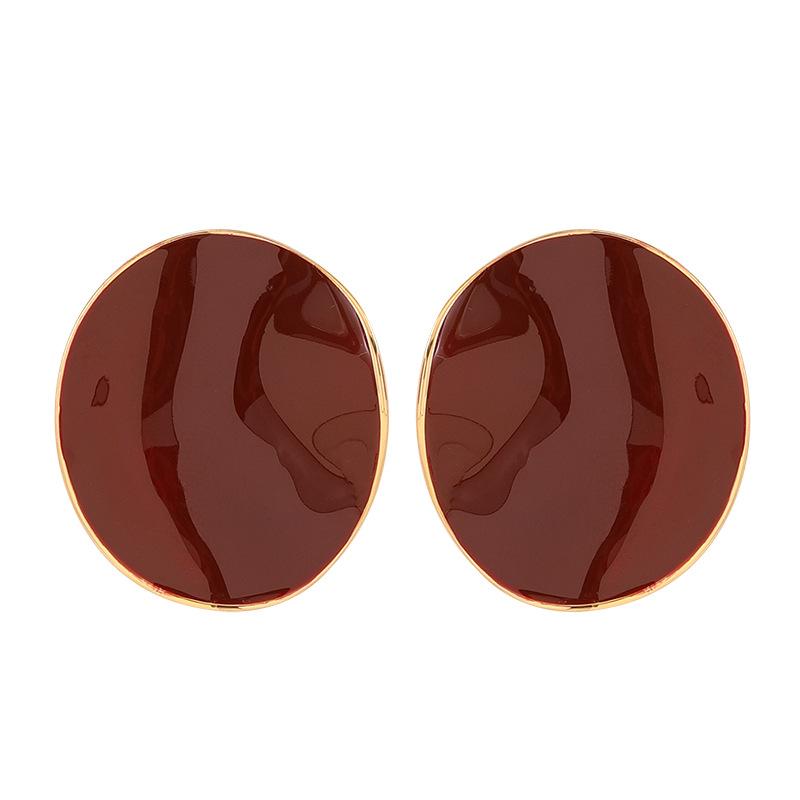 French elegance temperament small fragrance dripping oil irregular wave earrings light luxury high sense super white commuter earrings