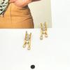 Fashion Tassel Beautiful Light Luxury Stud Earrings Shape Micro Zircon Irregular Temperament Earrings Advanced Sense