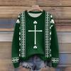 Damen St. St. Patrick's Day Pullover Niedlicher Lustiger St. Patrick's Day Pullover Frühling Langarm Strickpullover