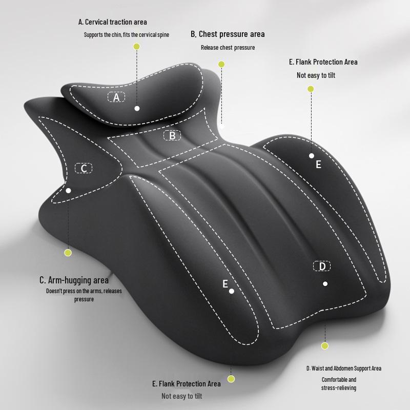 Multi-Use Heating Pillow: Face-Down, Headboard Recliner, Leg Support, Back Support, Sleep, Read, or Phone Play Comfortably.