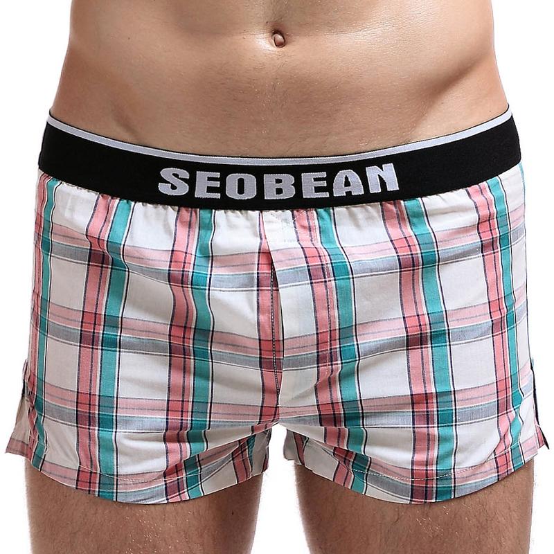 Mens Underwear Boxer Shorts Cotton Men Trunks Boxers Sexy Low-waist Sleepwear Home Wear Shorts Men Underpants