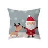 Merry Christmas Cute Santa Claus Snowman Print Pattern Cushion Cover Home Living Room Sofa Decoration Pillow Pillow Cover