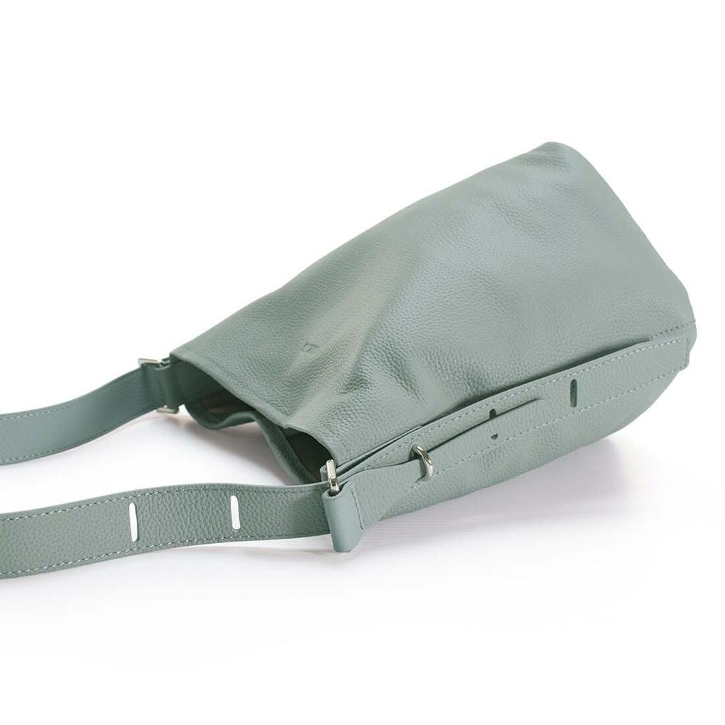 Barcos Bucket-Shaped Shrink Leather Shoulder Bag, Unique Design for Women, More Storage Than It Looks, Black