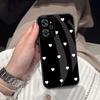 Cute Polka White Hearts Phone Cover for Xiaomi POCO X5 Pro 5G Hard Gloss Acrylic Back Soft TPU Frame Anti-scratch Protective Case