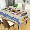 Cartoon Fish Print Rectangle Tablecloth for Table Decor Washable Colorful Fish Kitchen Dining Table Cloth Home Party Decorations