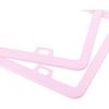Fashion Super Slim Matte Cherry Blossom Pink License Plate Frames,Stainless Steel License Plate Holders,Weather Proof License Plate Cover For Women(2