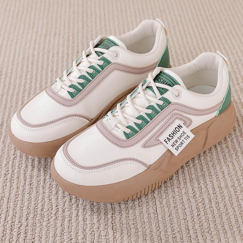 Fashion Autumn Women Vulcanized New Shoes Sports Loafers 2025 Comfortable Walking Sneakers Ladies Thick Soled Lace Up Casual Shoes