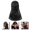 Seidiges Durag-Set für Männer und Frauen, Premium-Satin-Deluxe-Durag schwarz