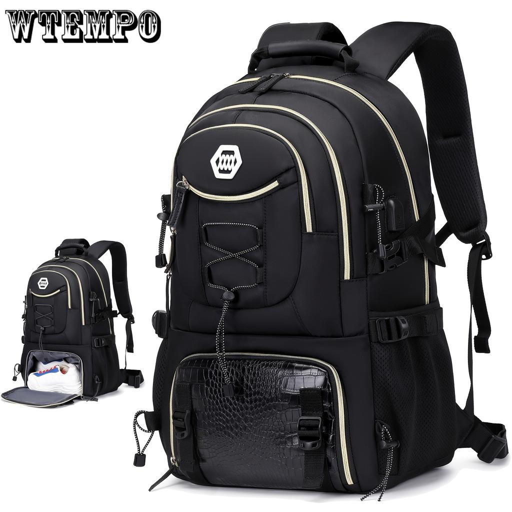 Venkovní cestovní batoh s velkou kapacitou pro sportovní kempování, vhodný pro muže i ženy s 17palcovým přihrádkou na notebook