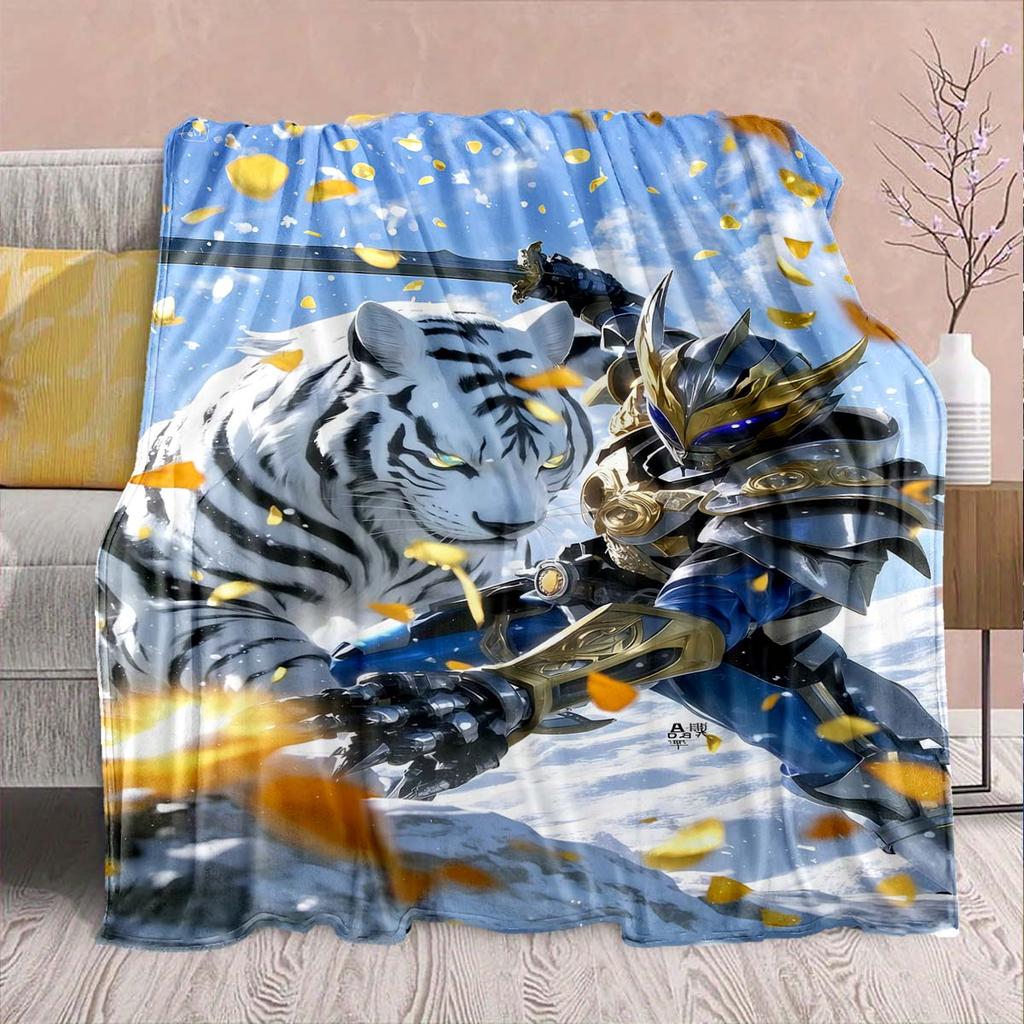 Kamen Rider Anime Flannel Blanket – Soft, Warm, Perfect for Sofas, Bedding, Camping, Travel, Office, and Home Decor – QJY