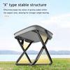 Portable Folding Stool Zipper Closure Ultralight Collapsible Stool Compact Design Camping Travel Fishing Hiking Chair