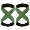2PCS Padded Figure 8 Straps Deadlift Weight Lifting Workout Fitness Horizontal Gym Wrist Straps Y1P7