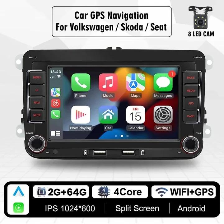 

Автомобільний мультимедійний плеєр 2 Din для Volkswagen Golf 5 6 Polo Passat B6 B7 CC Skoda Jetta Wireless Carplay Android Auto GPS Car Radio