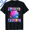 Graphic Birthday Gift Disco Queen 70s Themed Dancing Seventies Ball Costume TShirt Unisex Clothing Streetwear Graphic T Shirts