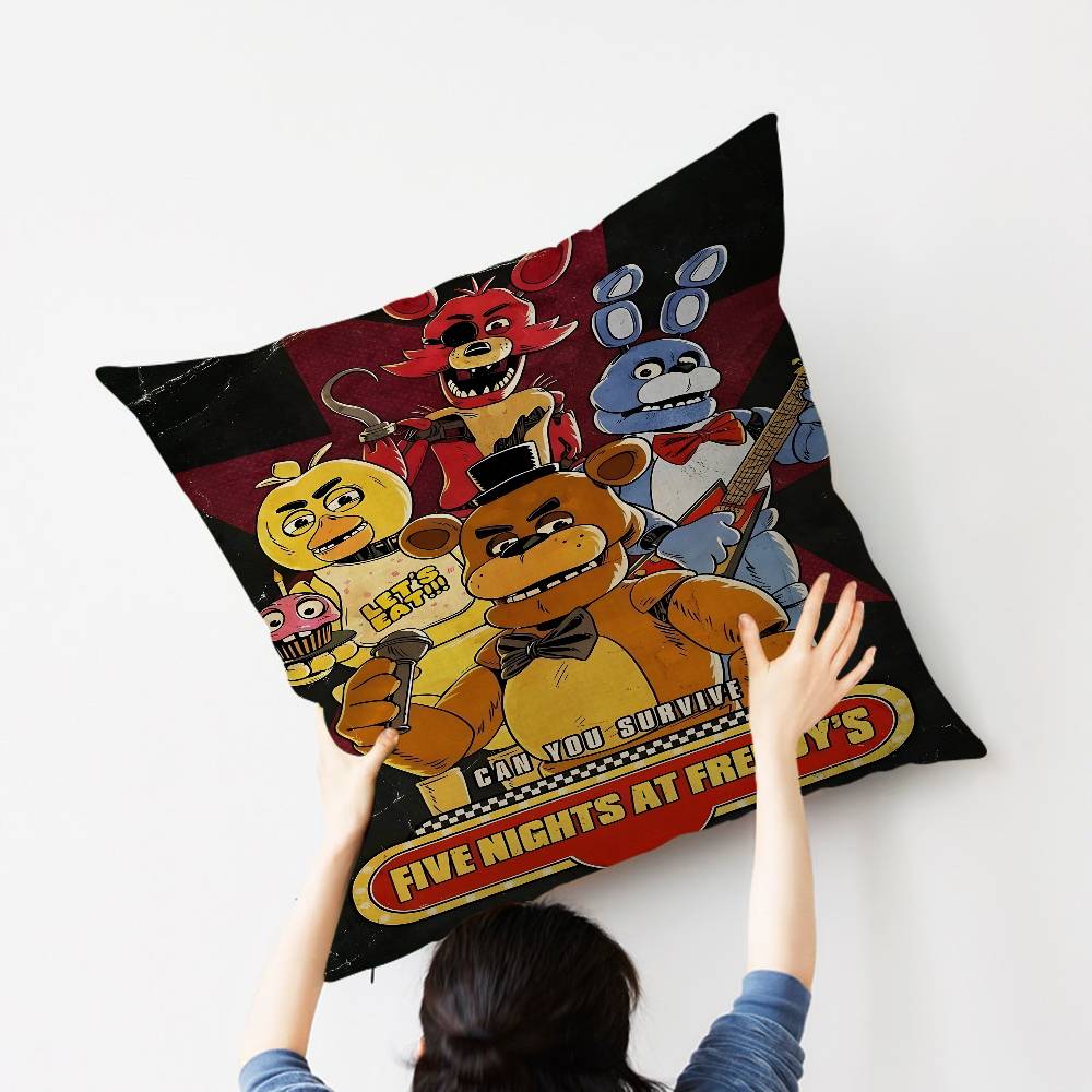 Five NNights Anime FFreddys Maple Design Cushion Cover Happy Autumn Harvest Decor Holiday Decorati Pillow Cover
