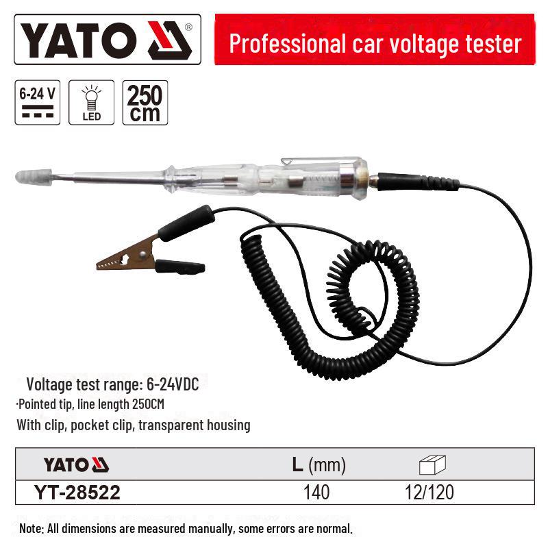 

YATO 6В/12В Автомобильный индукционный тестер - Инструмент для авторемонта и обслуживания