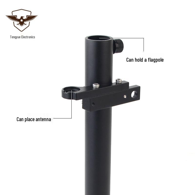 Wrangler JK/JL Flagpole Antenna Bracket: Tailgate Hinge Rack for Two-in-One Modification