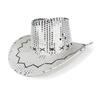 Sequined Western Cowboy Hats for Festivals Parties and Carnivals Sparkling Design Lightweight Practical Polyester Hat