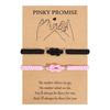 Pinky Promise Forever Love Knot Bracelets Matching Couple Bracelet Anniversary Valentines Gifts for Boyfriend Girlfriend