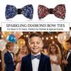 Corbata de cuello ajustable Lazo brillante Corbata de cristal con purpurina formal Ocasión de banquete
